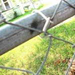 Parts of the fence were welded together