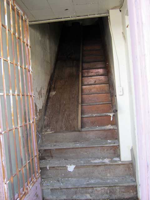 The back stairs.
