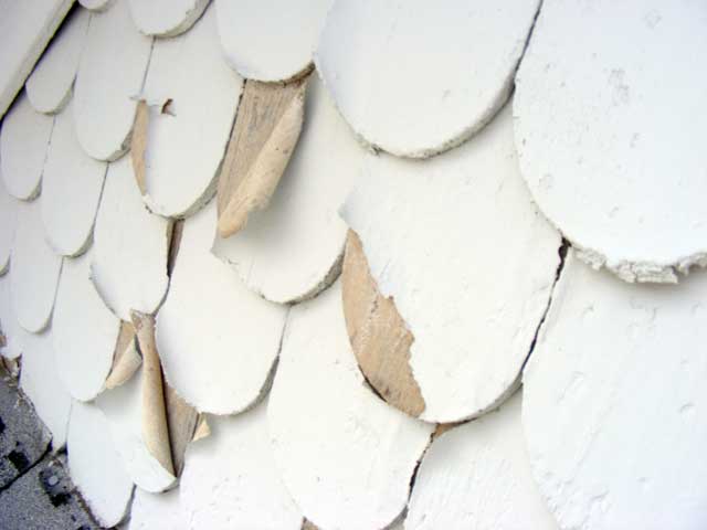 Loose paint.