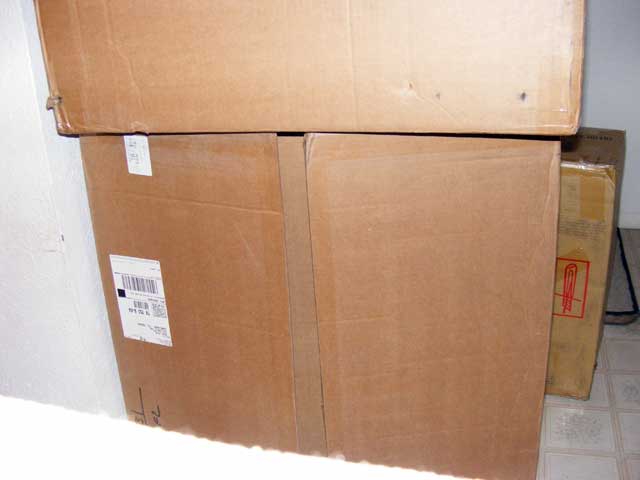More giant boxes arrive.