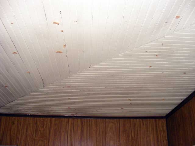 Beadboard ceiling