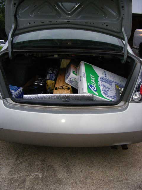 Lot's 'O stuff in the trunk
